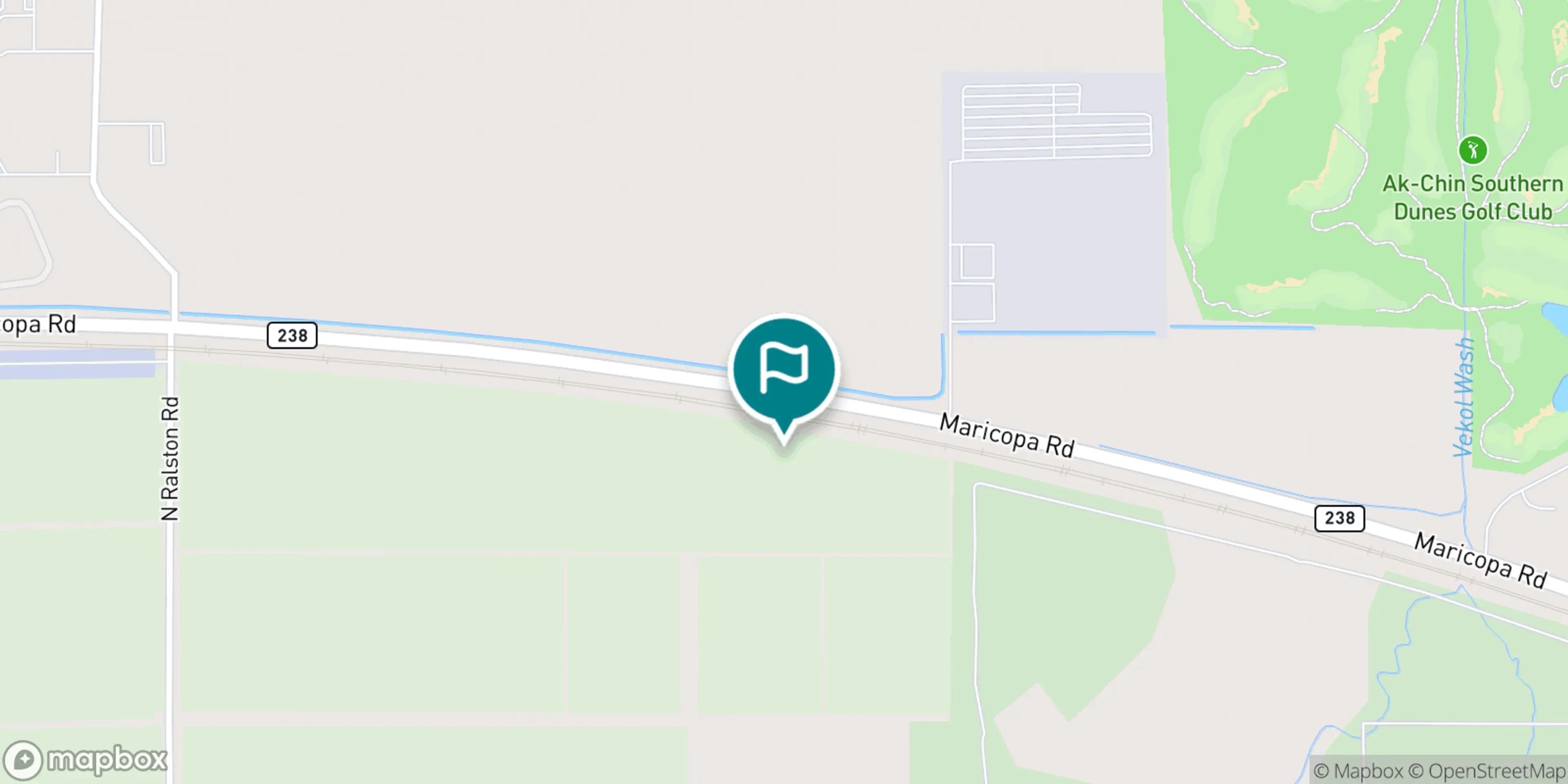 Street map of Ak-Chin Southern Dunes Golf Club and its local surroundings.