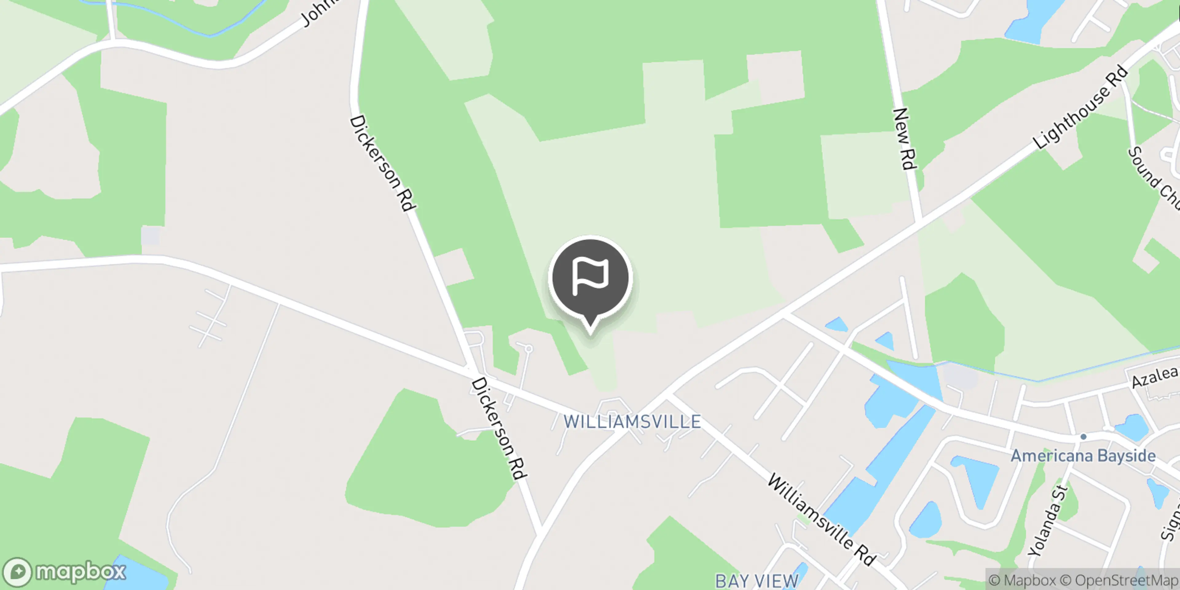 Street map of Bayside Resort Golf Club and its local surroundings.
