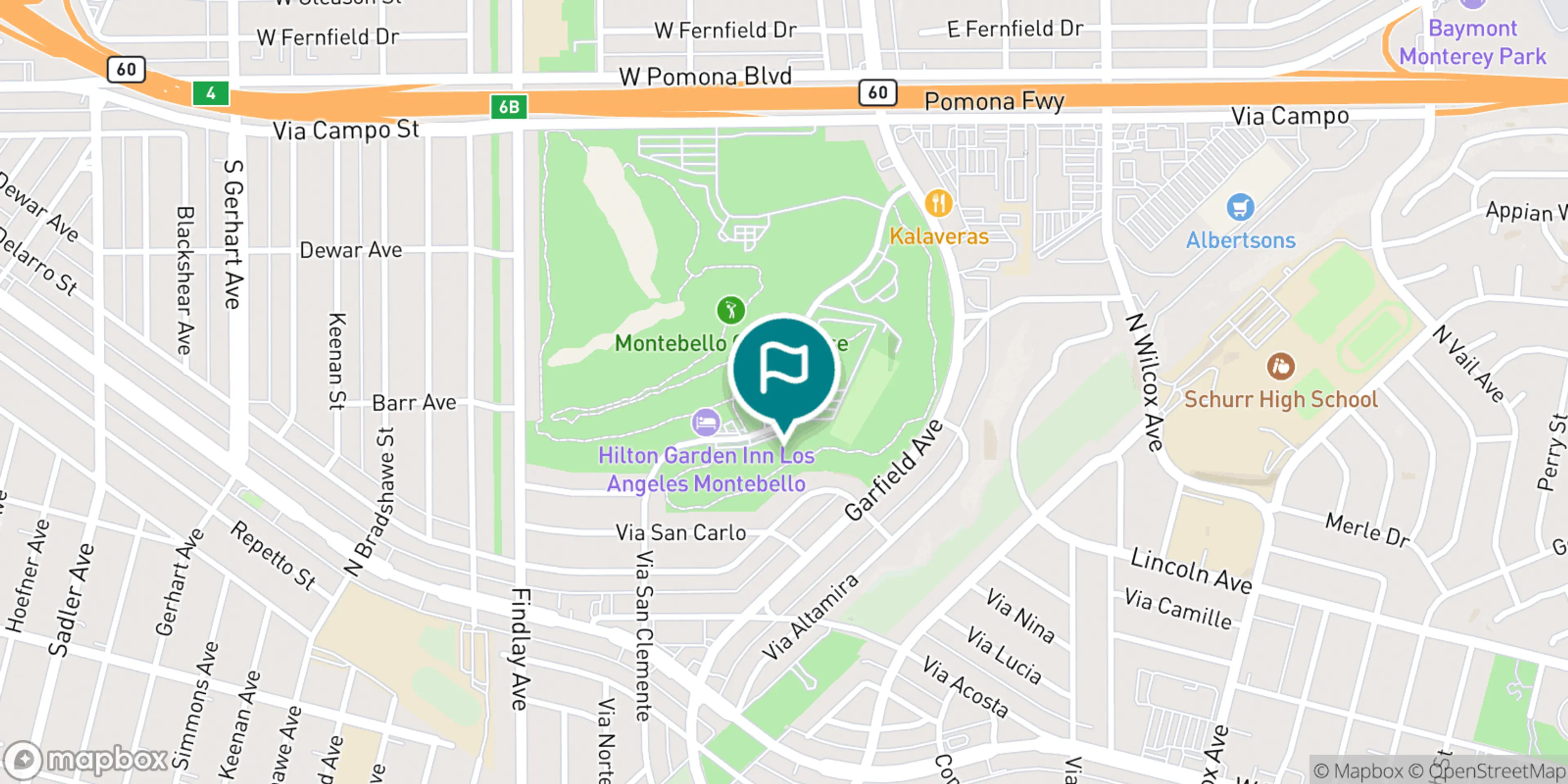 Street map of Bella Verde Golf Club and its local surroundings.