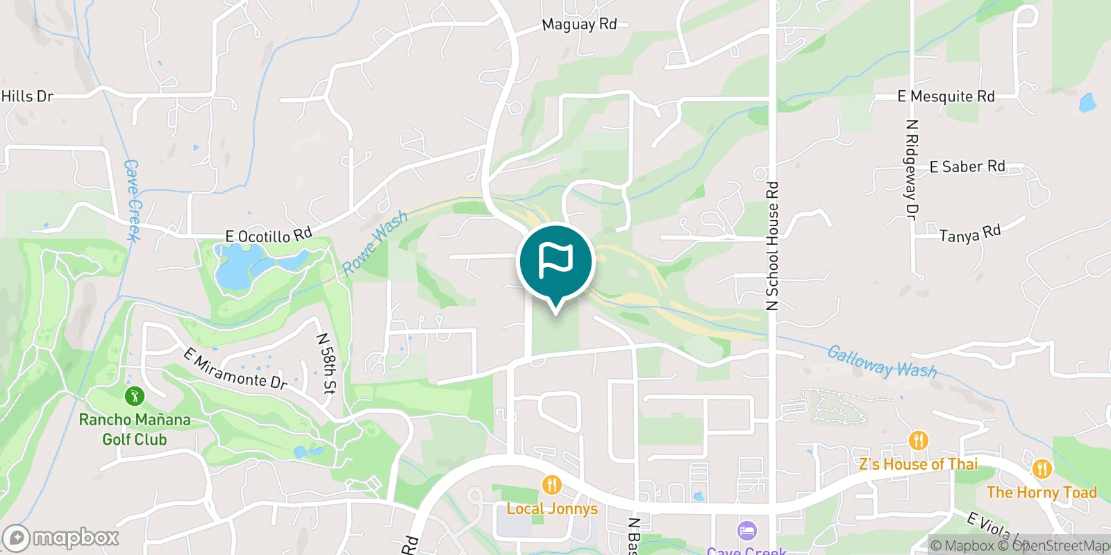 Street map of Dove Valley Ranch Golf Club and its local surroundings.