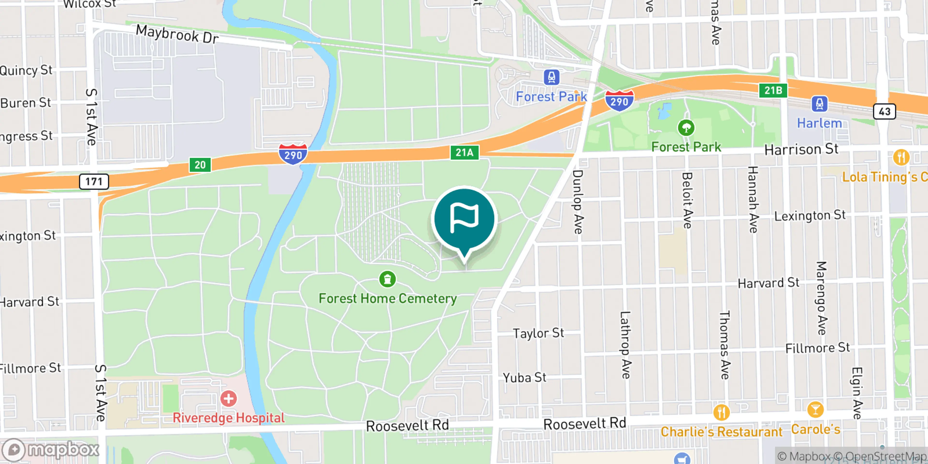 Street map of Forest Preserve Golf and its local surroundings.