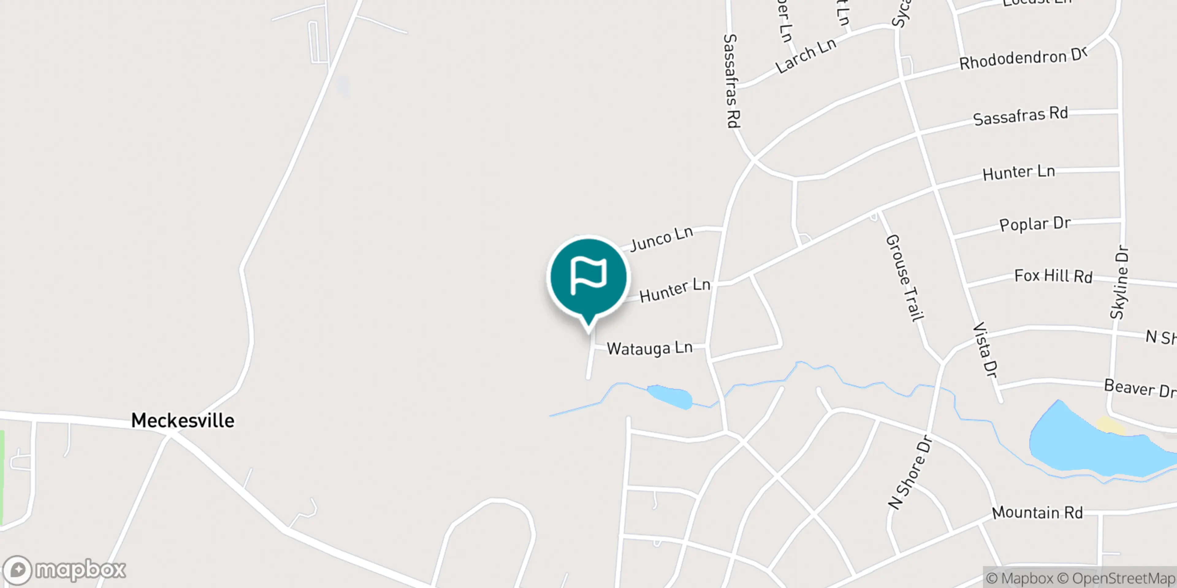 Street map of Jack Frost National Golf Club and its local surroundings.
