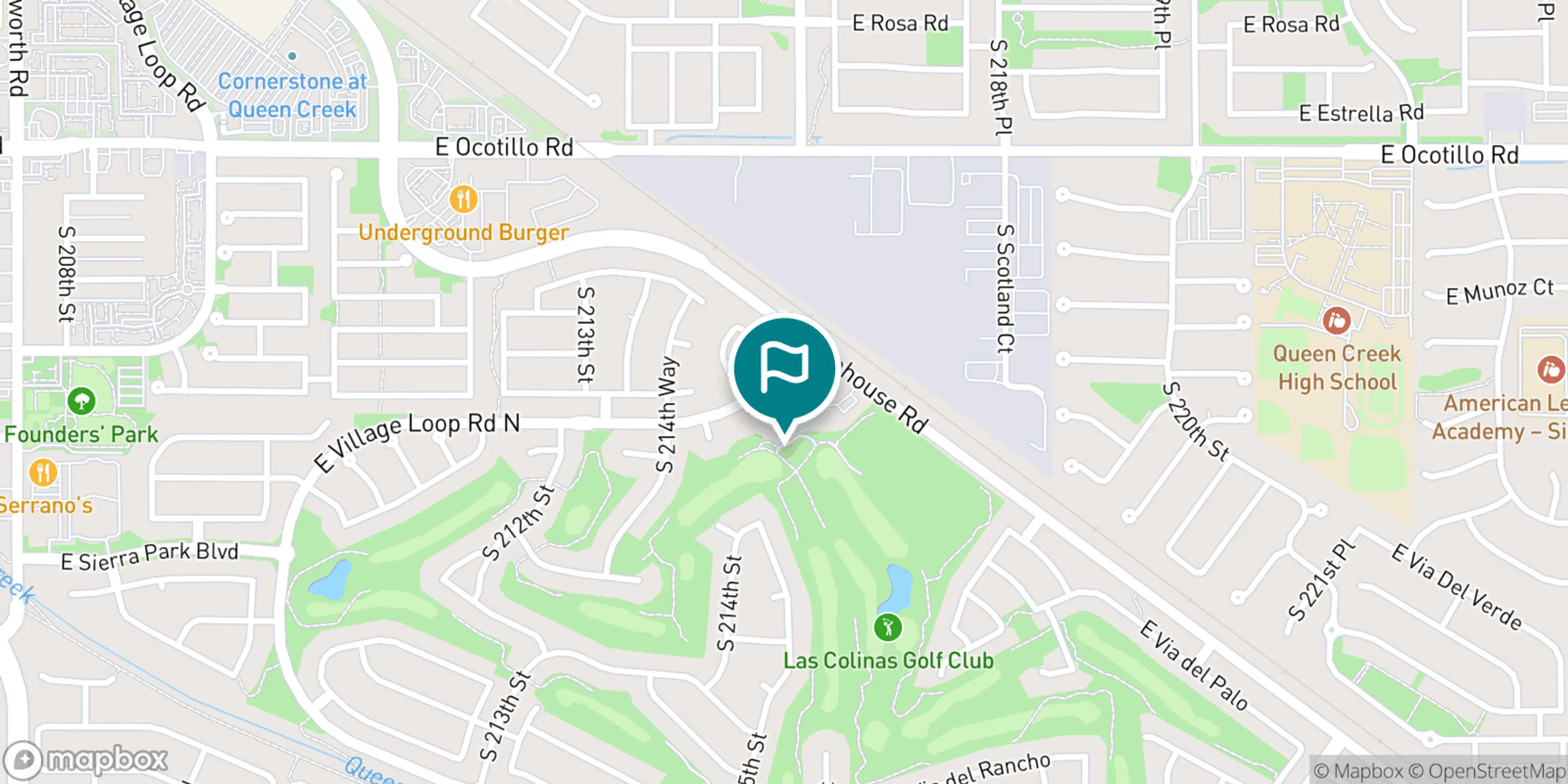 Street map of Las Colinas Golf Club and its local surroundings.