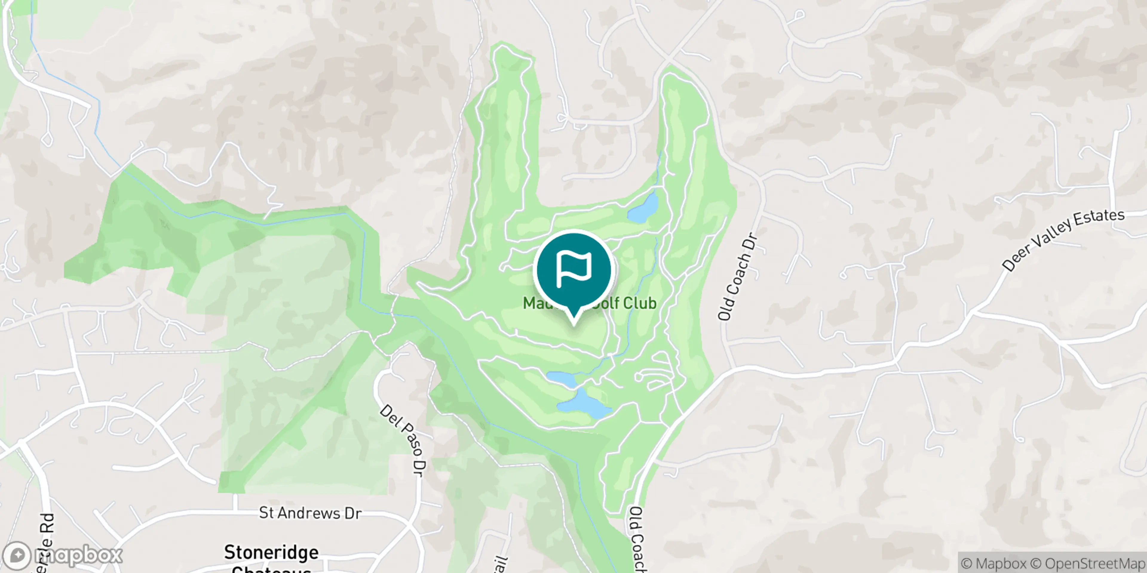 Street map of Maderas Golf Club and its local surroundings.