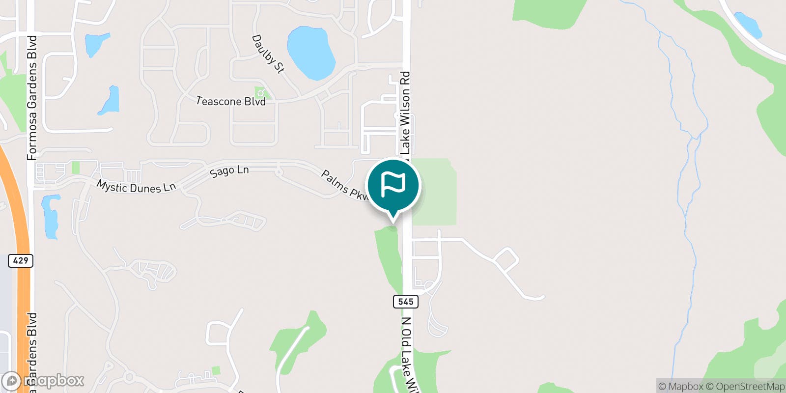 Street map of Mystic Dunes Golf Club  and its local surroundings.