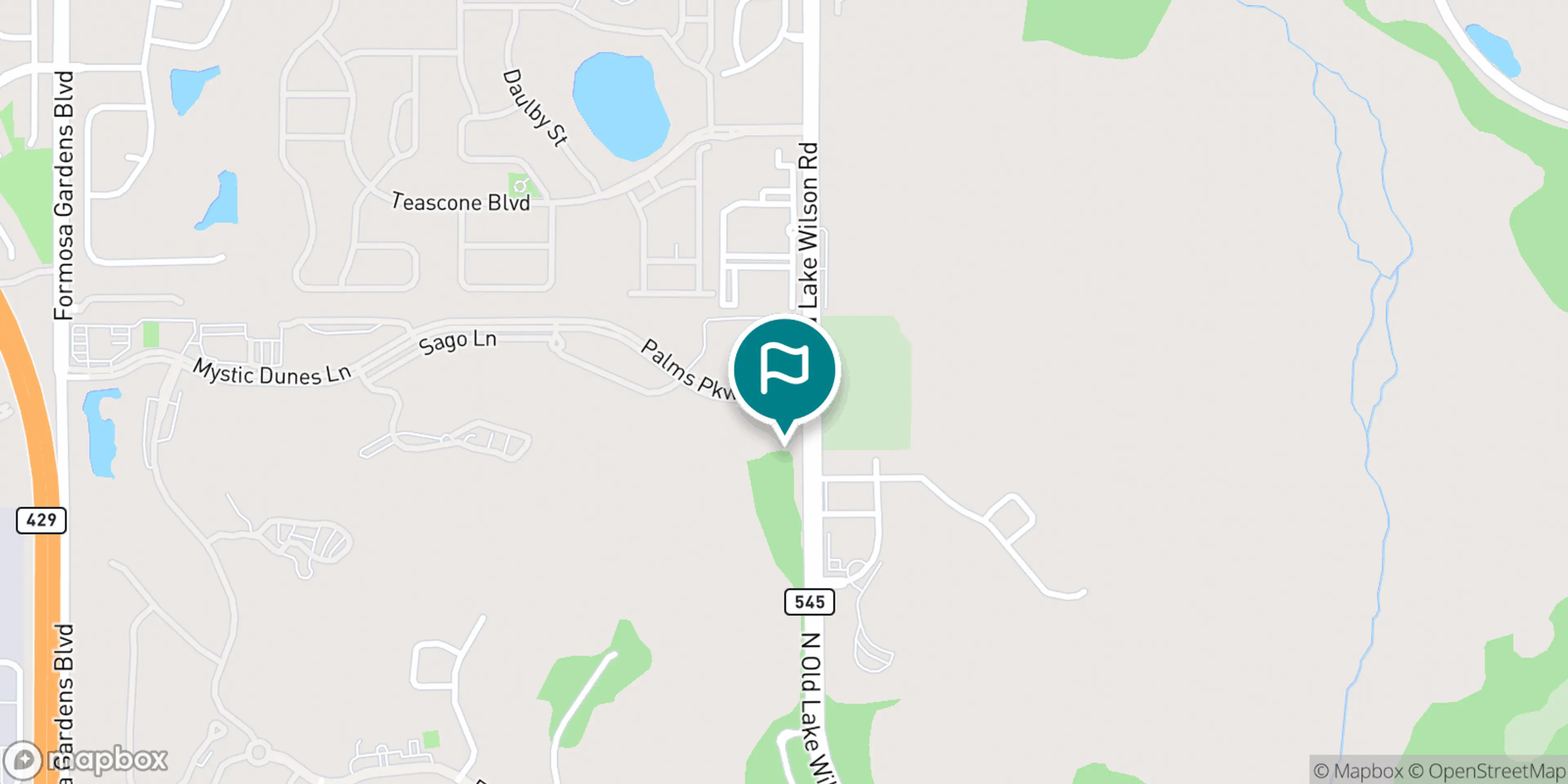 Street map of Mystic Dunes Golf Club and its local surroundings.