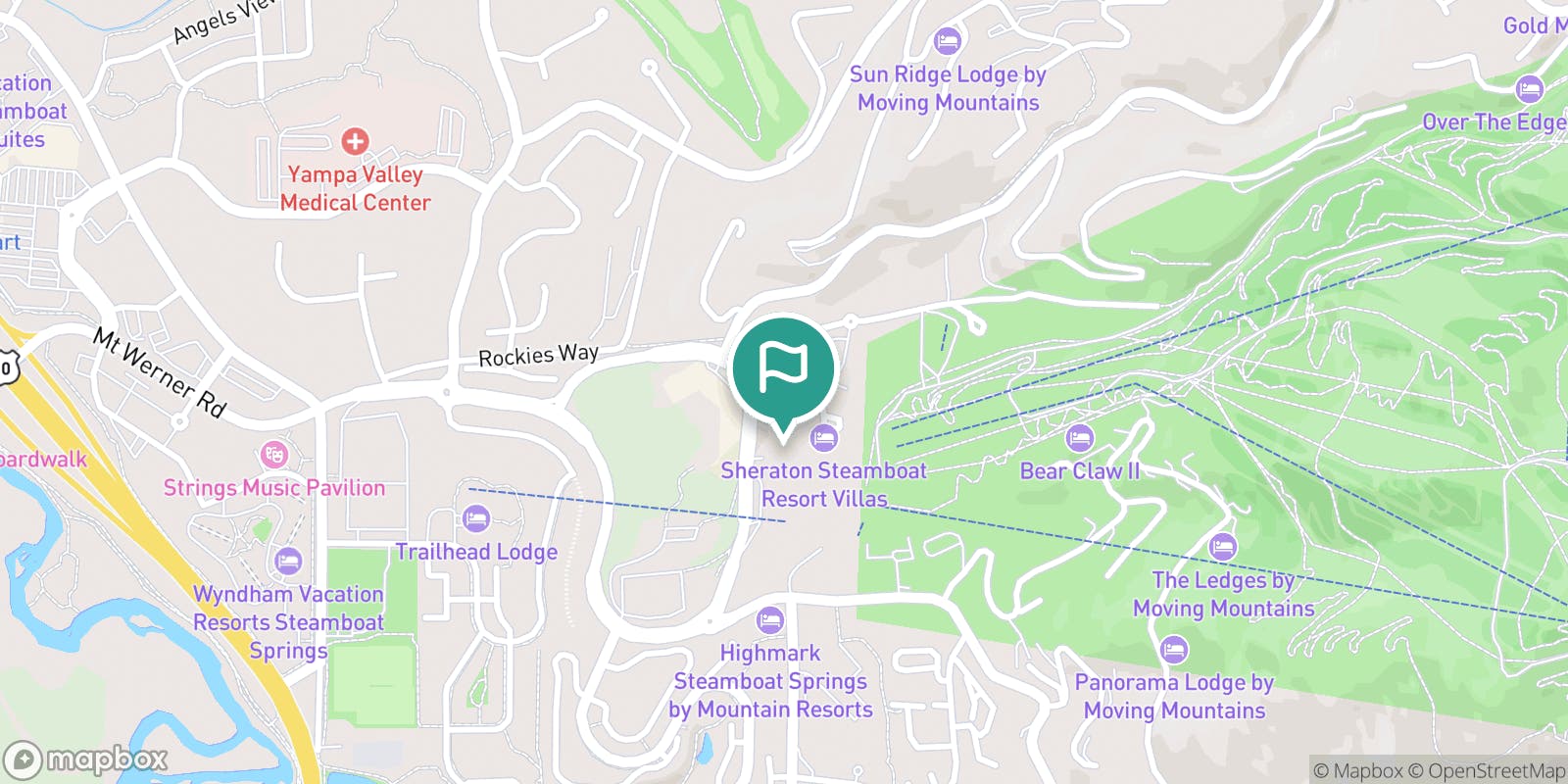 Street map of Rollingstone Ranch Golf Club and its local surroundings.