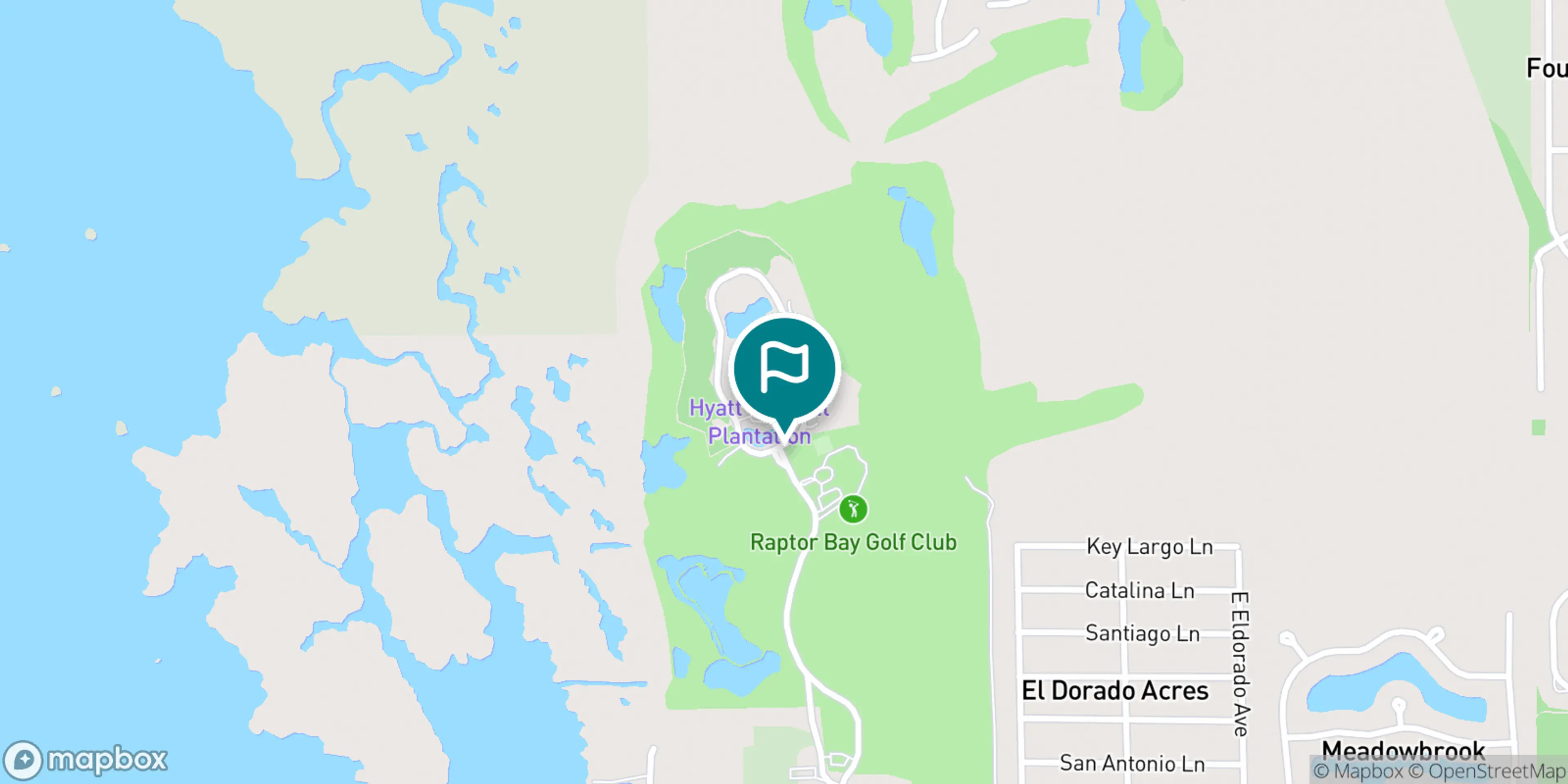 Street map of Saltleaf Golf Preserve and its local surroundings.