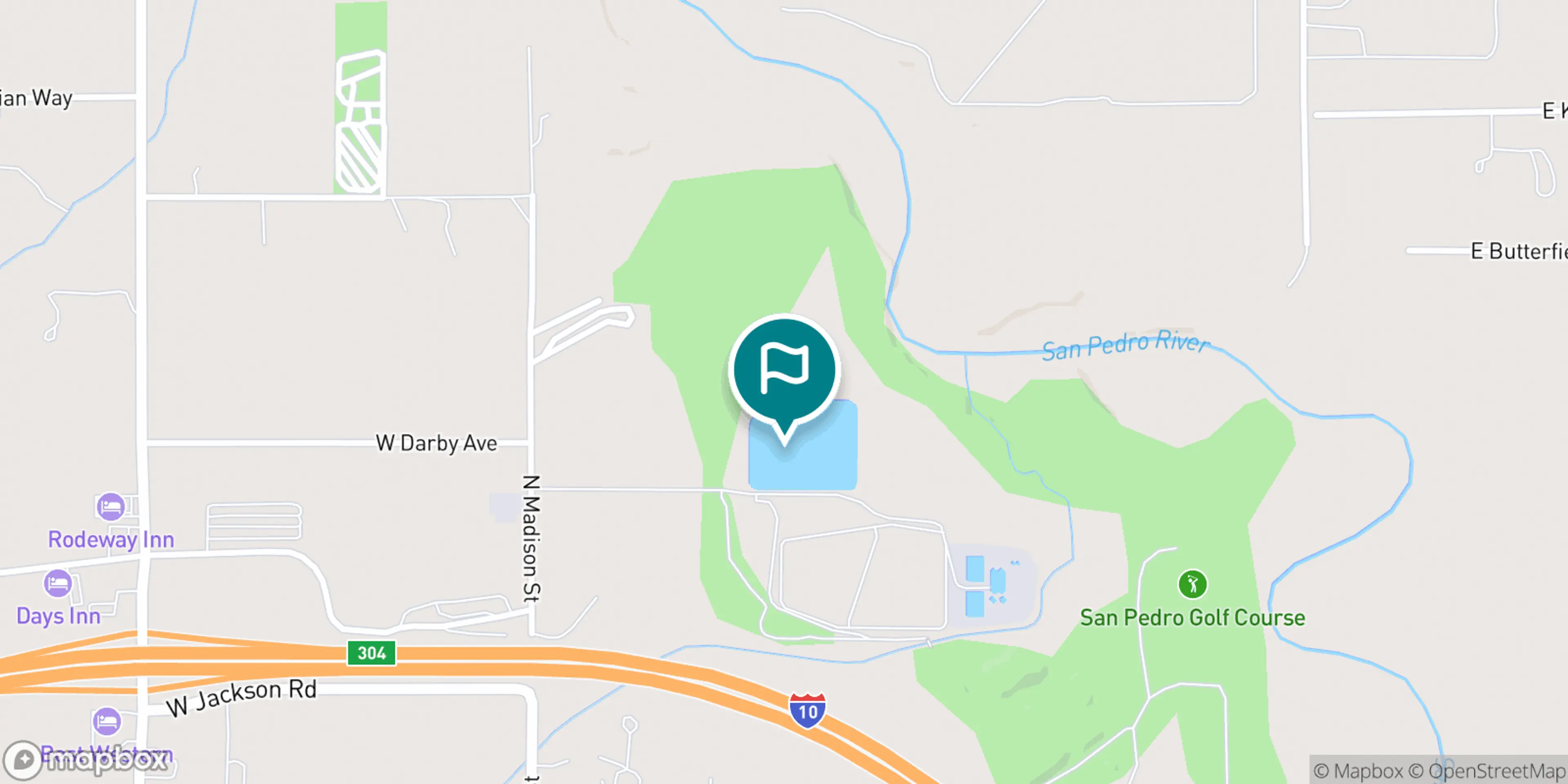 Street map of San Pedro Golf Course and its local surroundings.
