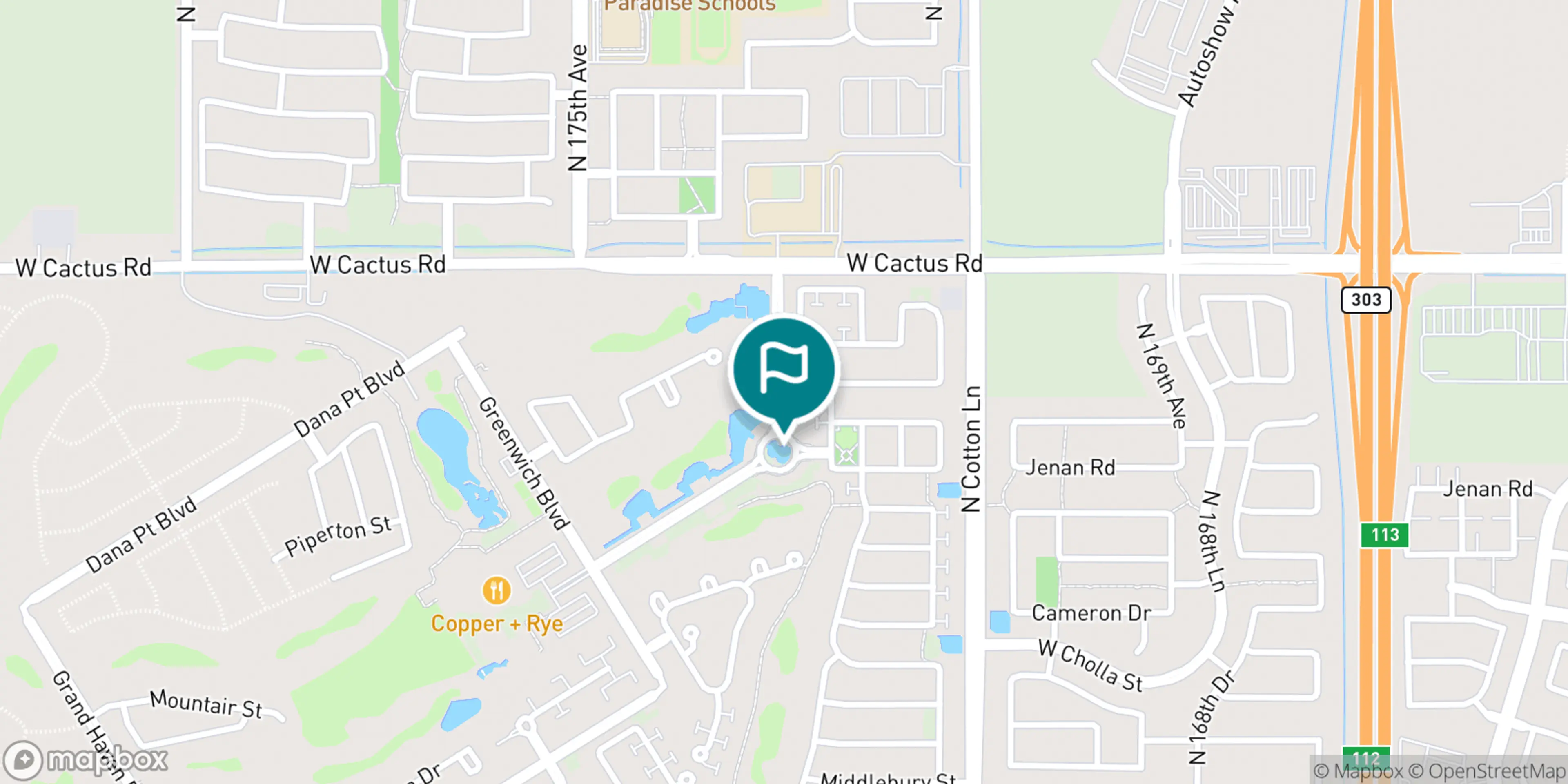Street map of Sterling Grove Golf + Country Club and its local surroundings.