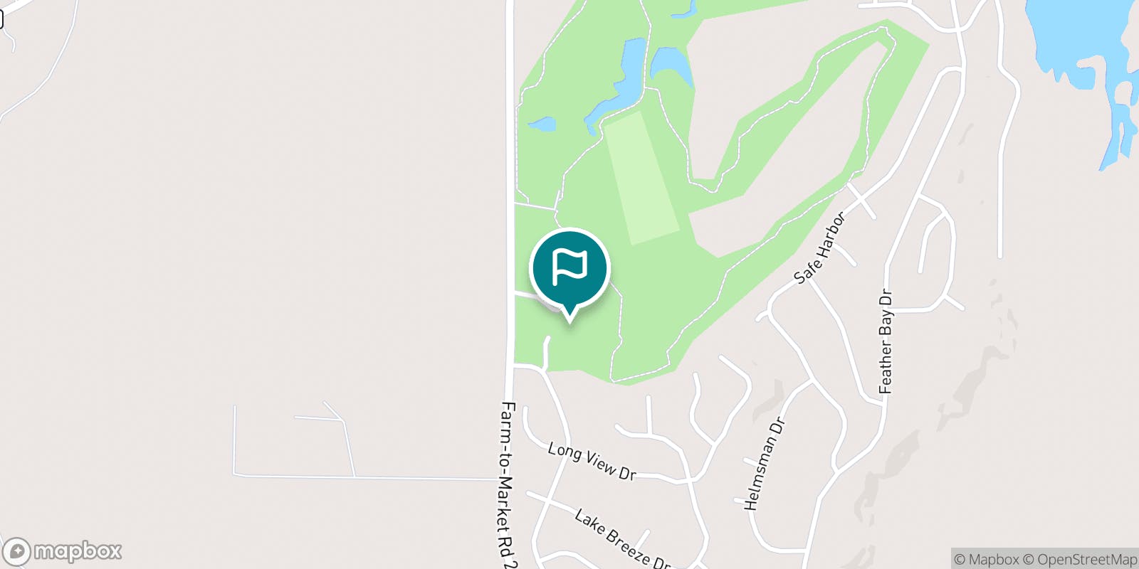 Street map of The Hideout Golf Club & Resort  and its local surroundings.