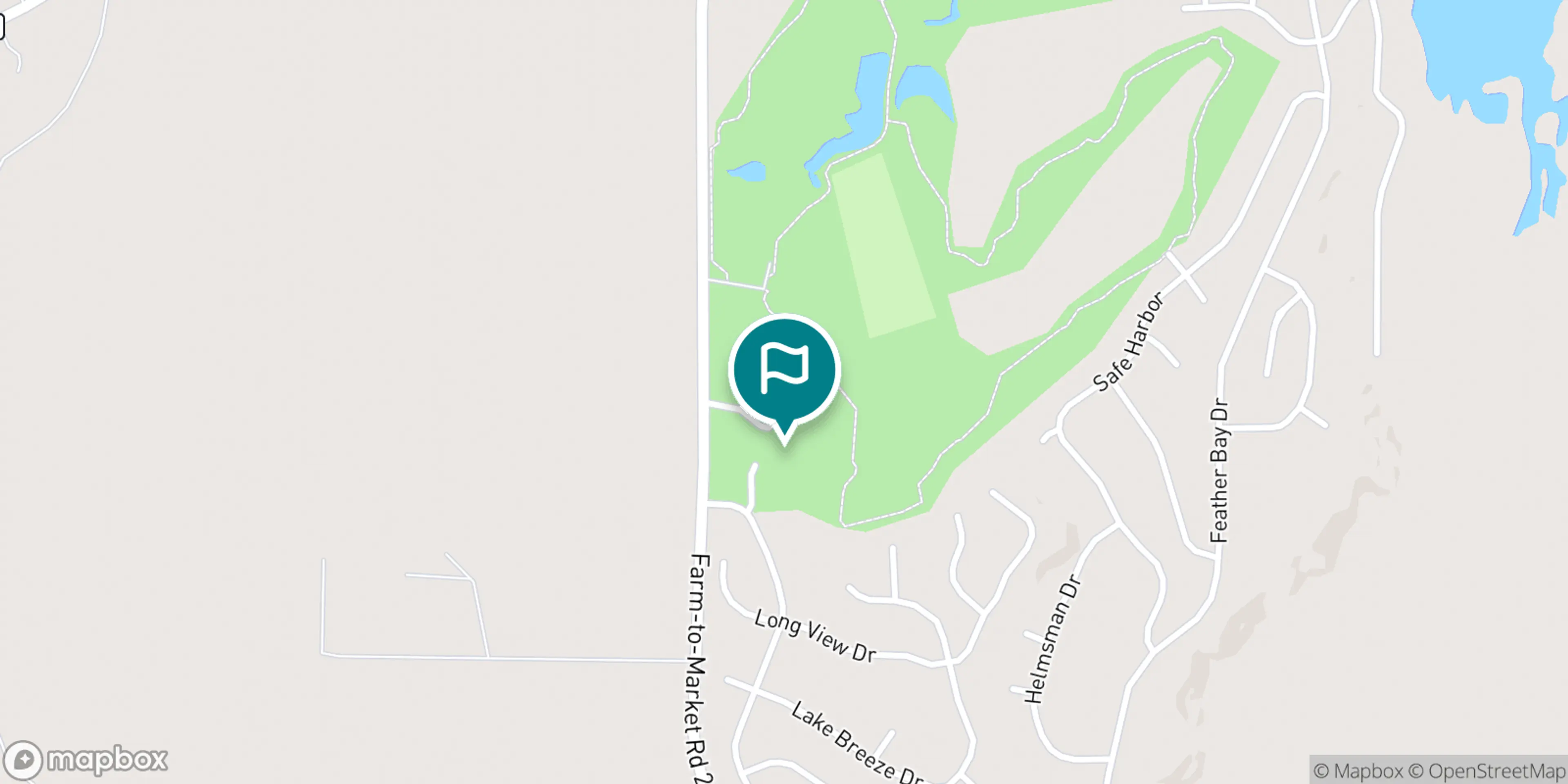 Street map of The Hideout Golf Club & Resort and its local surroundings.