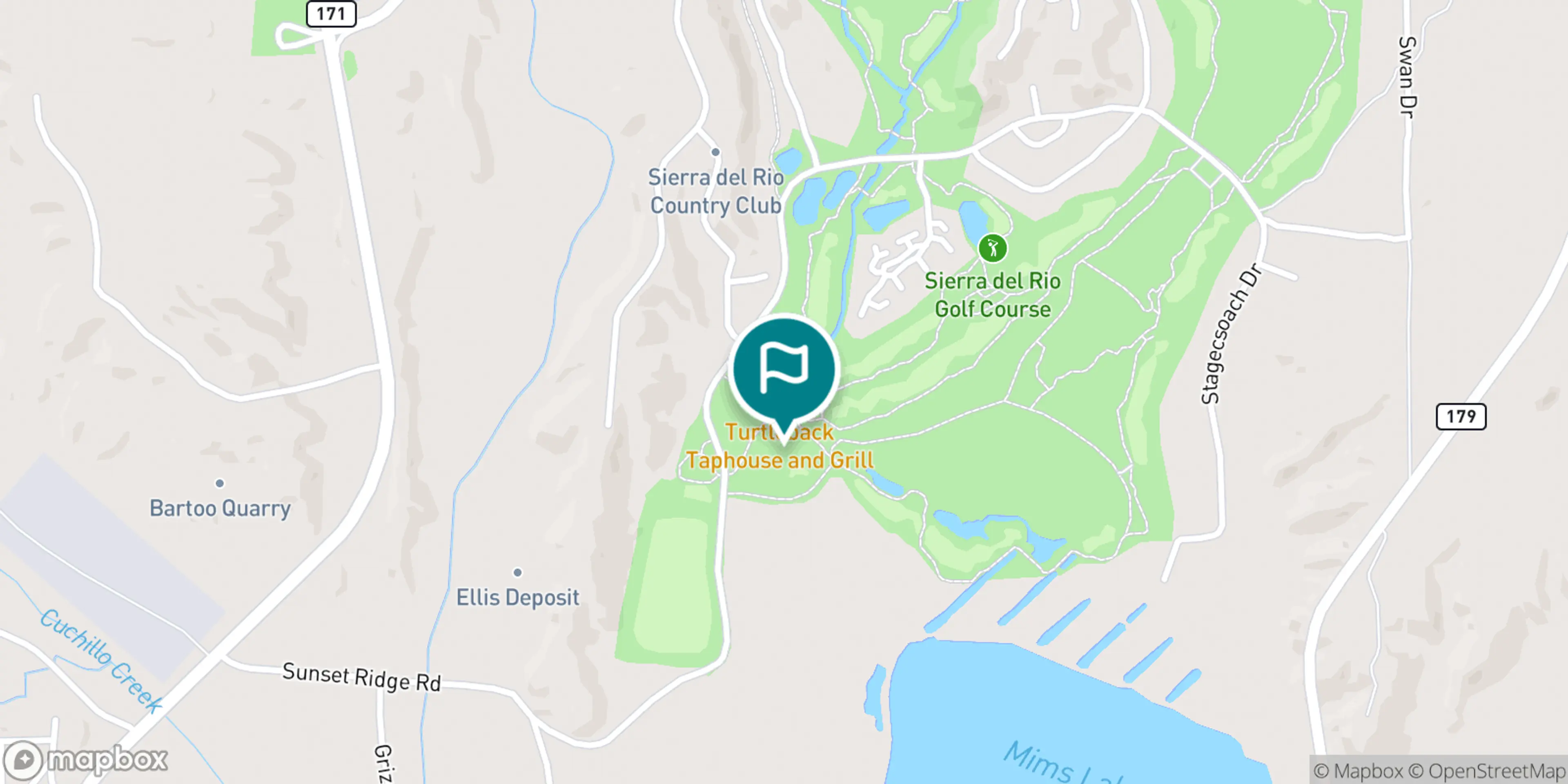 Street map of Turtleback Mountain Golf & Resort and its local surroundings.