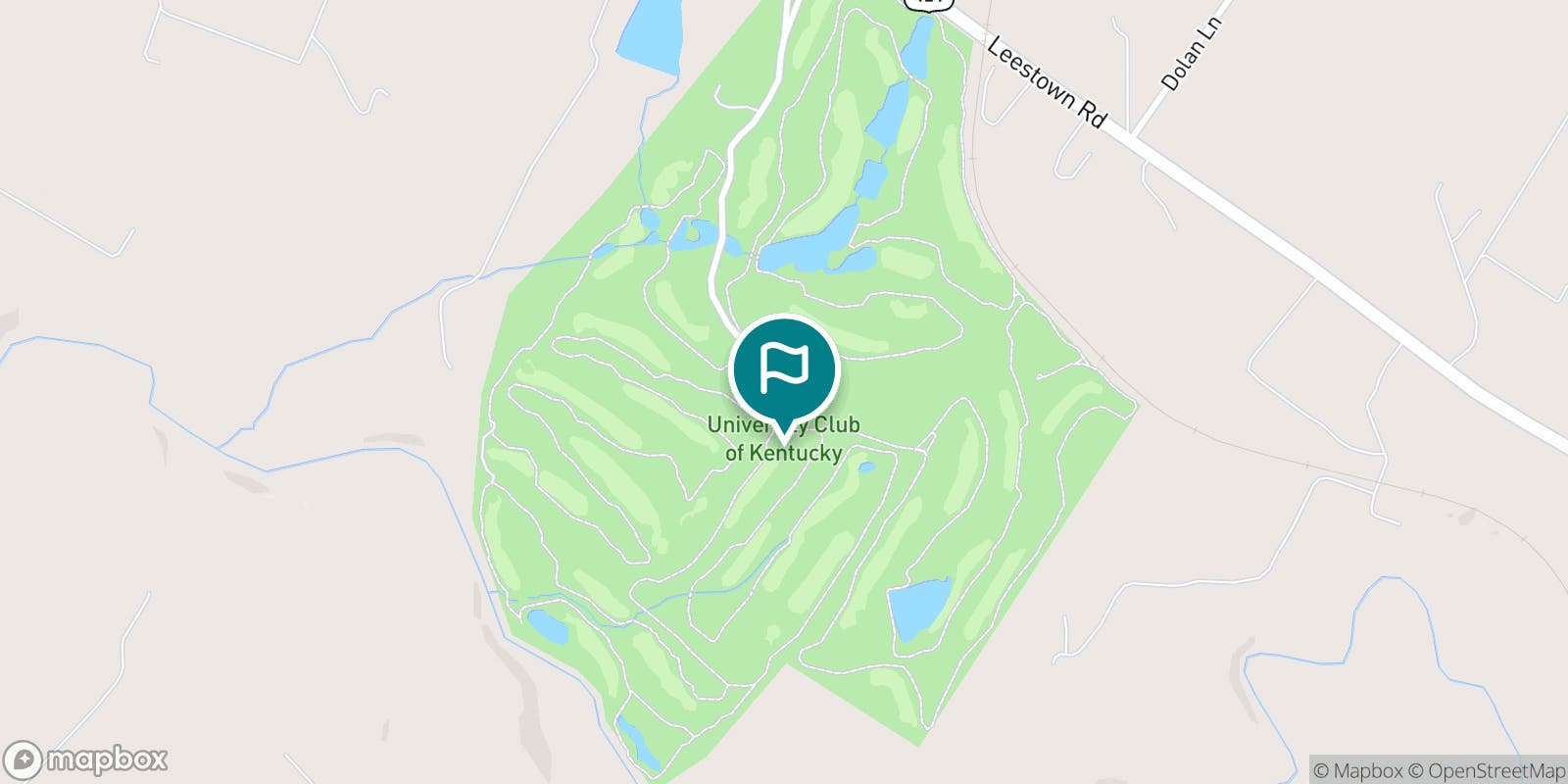 Street map of University Club of Kentucky and its local surroundings.