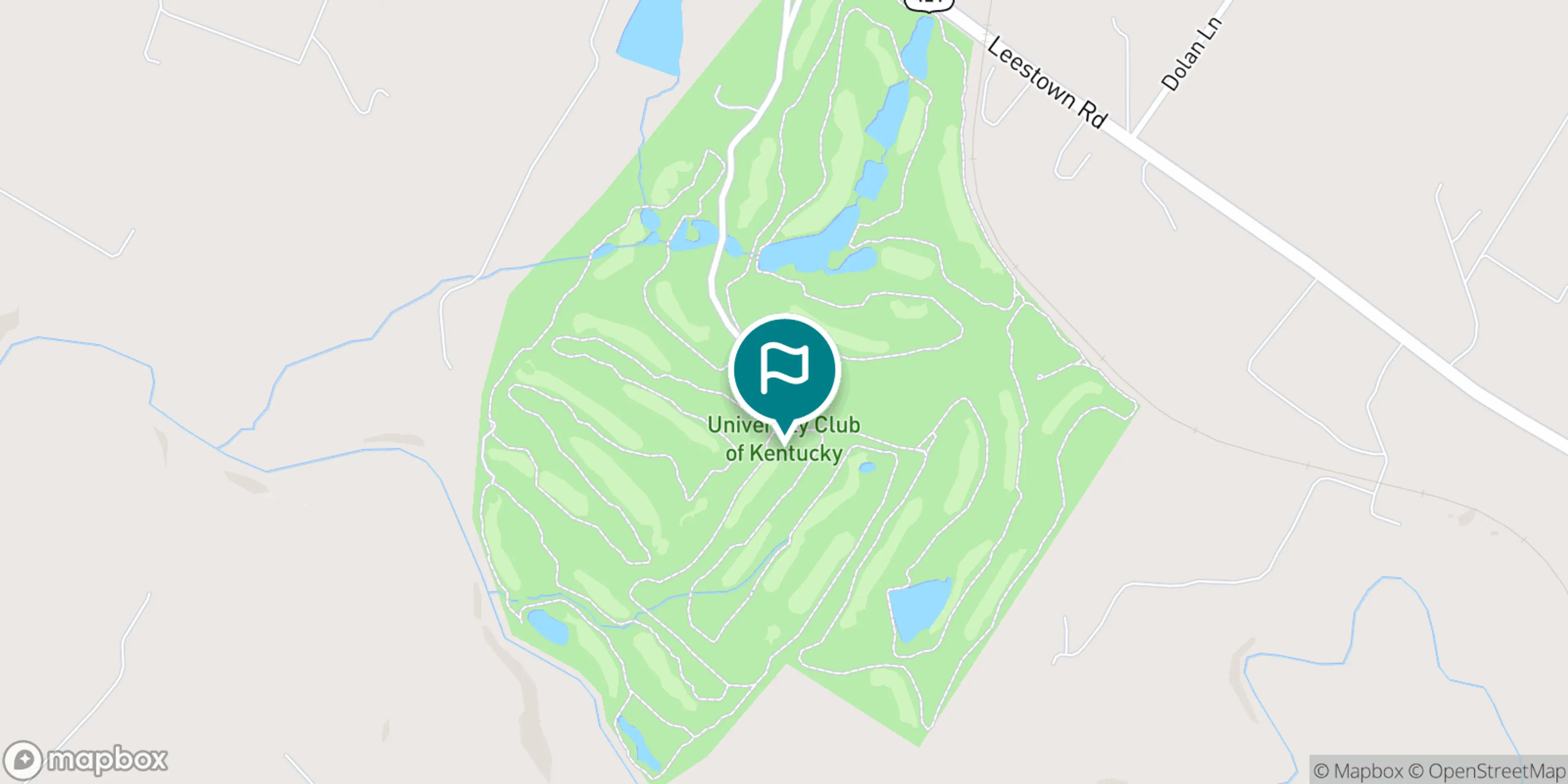 Street map of University Club of Kentucky and its local surroundings.