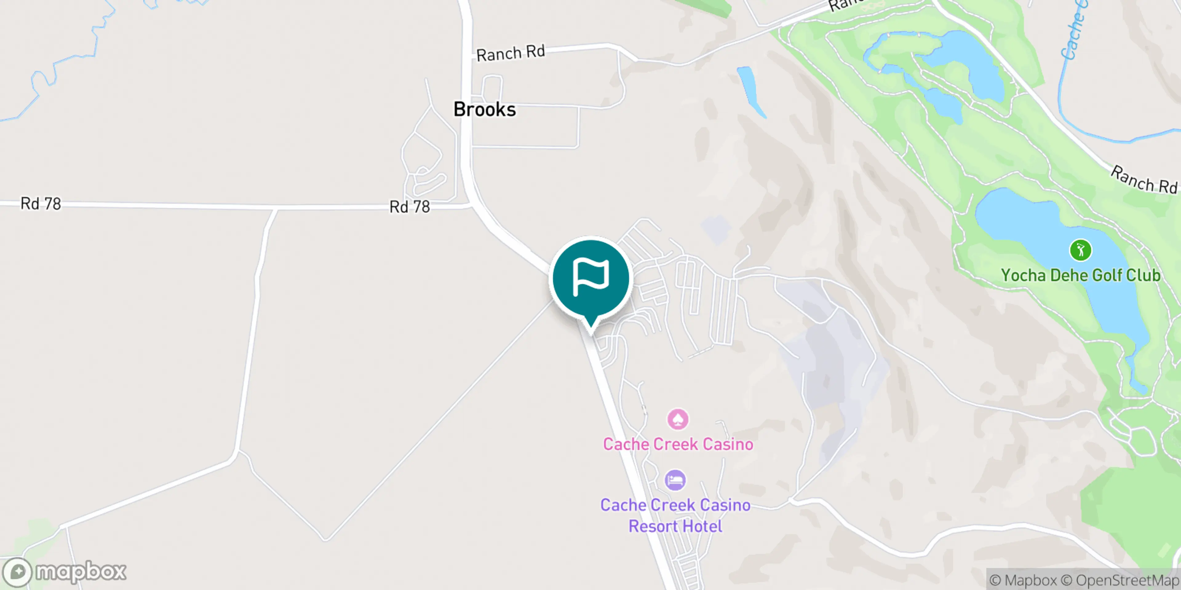 Street map of Yocha Dehe Golf Club and its local surroundings.